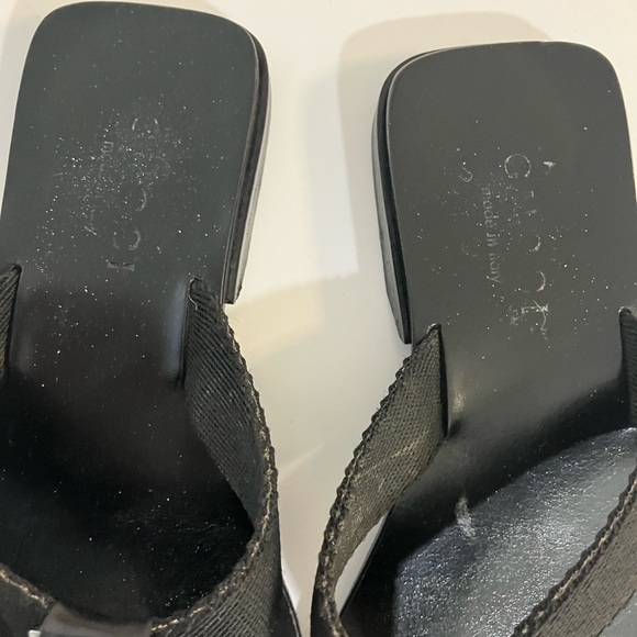 GUCCI 90’s Black G Logo Thong Sandals Y2K Tom Ford - Picture 4 of 6